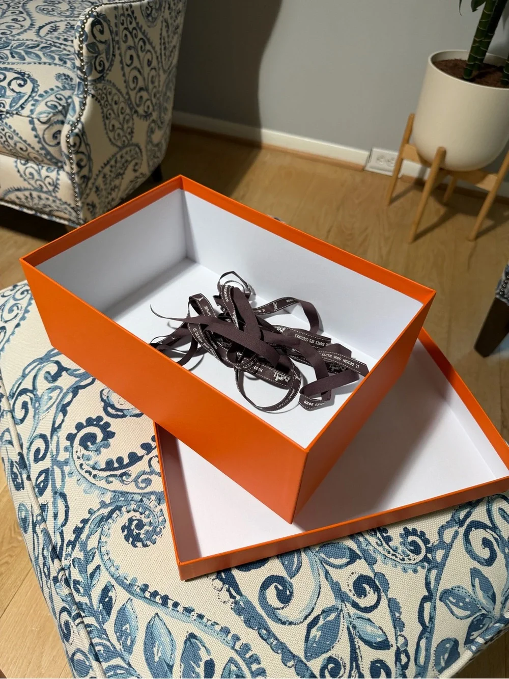 Authentic Hermès Orange Gift Box – 12” x 8” x 4.5” – Empty Box